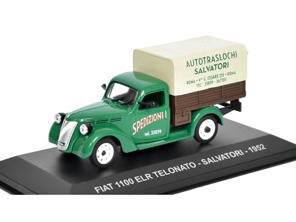 FIAT 1100 ELR SALVATORI 1952 - 1:43 časopis s modelem  FIAT 1100 ELR SALVATORI 1952 - kovový model