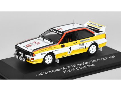 Audi Quattro A2 #1 Winner Rallye Monte-Carlo 1984 Rohrl/Geistdorfer 1:43 - CMR  Audi Quattro - kovový model