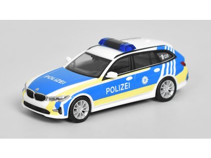 BMW 3-er Touring Polizei 1:87 - Herpa  BMW 3 Touring Policie - sběratelský model 1/87