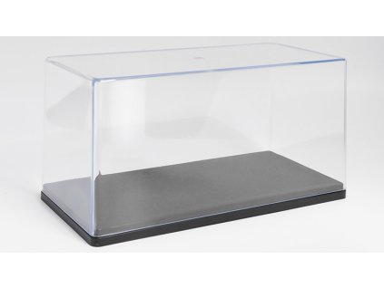 Vitrínková Krabička na modely 1:43 1:24 - 22x11x11.2 cm - Čirý kryt + Podlážka  Vitrínková Krabička pro modely 1/43 1/24 - Plastový box