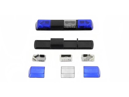 Maják Tesla Holomý VSL 012 - modrý/čirý - stavebnice CAL 1:43  Výstražný maják Tesla VSL 012