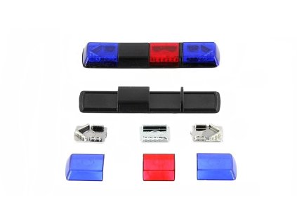 Maják Tesla Holomý VSL 012 - modrý/červený - stavebnice CAL 1:43  Výstražný maják Tesla VSL 012