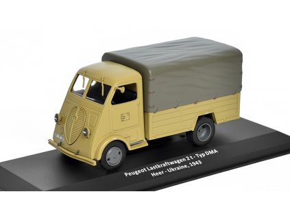 Peugeot DMA 1943 1:43 - DeAgostini časopis Samochody Wojskowe s modelem  Peugeot Lastkraftwagen 2 t Typ DMA Heer Ukraine 1943 - kovový model auta