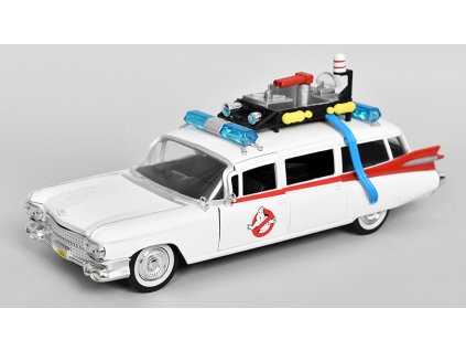 Cadillac 62-series ECTO-1 z filmu Krotitelé duchů 1984 1:24 - Jada Toys  Cadillac series 62 ECTO 1 z filmu Ghostbusters 1984 1/24