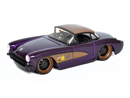 Chevrolet Corvette 1957 s figurkou Batgirl 1:24 - Jada Toys  Chevrolet Corvette 1957 - kovový model