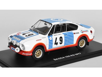 Škoda 130 RS 1977 1:24 - časopis Nezapomenutelné auta #24 s modelem  Škoda-130 RS 1977 - kovový model auta