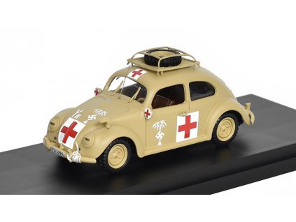 Volkswagen Beetle Ambulance Africa Korps 1941 1:43 - Rio Models  VW Maggiolino Ambulance Africa Korps 1941 - kovový model auta