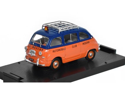 Fiat 600 Multipla 1956 Automobile Club Modena 1:43 - BRUMM  Fiat 600 Multipla 1956 Autoklub Modena - kovový model auta