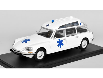 Citroen DS20 Break Ambulance 1974 1:24 - Hachette časopis s modelem  Citroen DS 20 Break Ambulance 1974 - kovový model