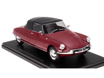 Citroen DS 19 Decapotable 1964 1:24 Hachette časopis s modelem  Citroen DS19 1964 - kovový model