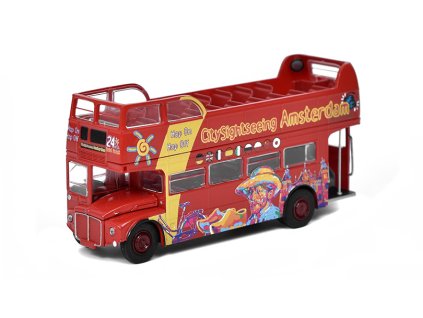 AEC Routemaster City Sightseeing Amsterdam 1:87 - Brekina  AEC Routemaster otevřený - sběratelský model autobusu