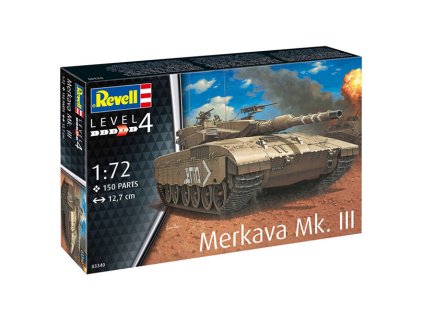 Tank Merkava Mk. III 1:72 - Rewell stavebnice  Merkava Mk. III - stavebnice Revell
