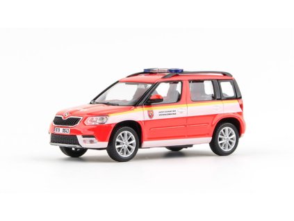 Škoda Yeti FL 2013 HZS Moravskoslezského Kraje 1:43 - Abrex  Škoda Yeti Hasičský Záchranný Sbor Moravskoslezského Kraje - kovový model auta