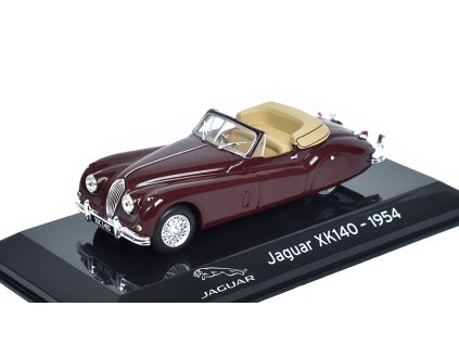 Jaguar XK140 1954 1:43 - Altaya časopis s modelem  Jaguar XK 140 1954 Cabrio - kovový model auta