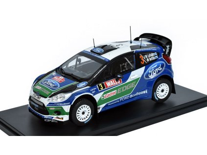 Ford Fiesta RS WRC #3 Wales Rally GB 2012 Latvala / Antilla 1:24 - Hachette časopis s modelem  Ford Fiesta RS WRC No.3 Wales Rally GB 2012 Latvala/Antilla - kovový model auta
