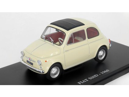 FIAT 500D 1960 1:24 - časopis s modelem  FIAT 500 - kovový model