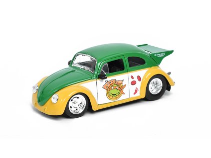 Volkswagen Beetle 1959 s figurkou Michelangelo 1:24 - Jada Toys  VW Beetle 1959 s figurkou Michelangelo 1/24 - sběratelské autíčko