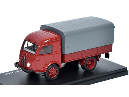 Renault 2,5 Tonnes s plachtou 1:43 - Hachette časopis s modelem  Renault 2500KG Plateau a Ridelles Bache - kovový model