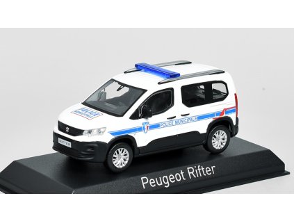 Peugeot Rifter Městská Policie 2019 1:43 - NOREV  Peugeot Rifter Police Municipale 2019 - kovový model auta