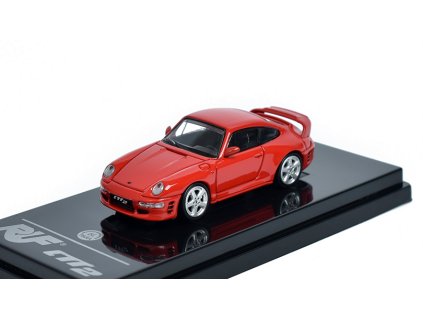 Porsche 911 RUF CTR2 1:64 červená - PARAGON Models  Porsche 911 RUF CTR 2 - kovový model auta 1/64