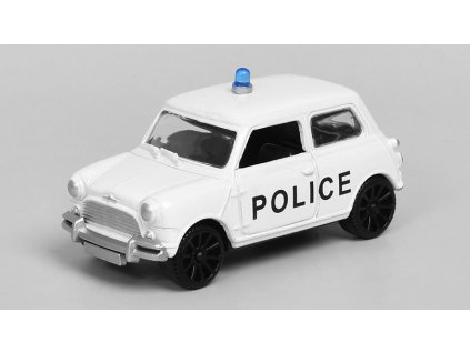 Mini Cooper 1965 Policie 1:43 - MOTORMAX  Mini Cooper 1965 Police - kovový model auta