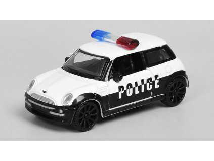 Mini Cooper 2005 Policie 1:43 - MOTORMAX  Mini Cooper 2005 Police - kovový model auta