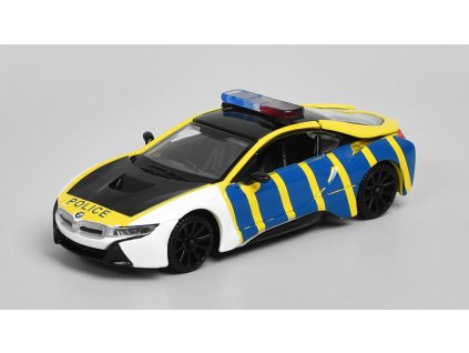 BMW i8 Coupe 2018 Policie 1:43 - MOTORMAX  BMW i8 Coupe 2018 Police - kovový model auta