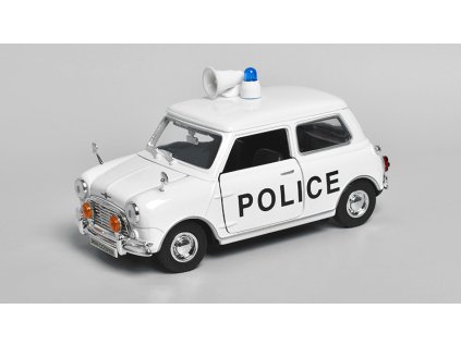 Mini Cooper 1961 Policie 1:18 - MOTORMAX  Morris Mini Cooper 1961-67 Police - kovový model auta