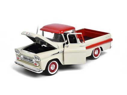 Chevrolet Apache Fleetside Pick Up 1958 1:24 - MOTORMAX  Chevy Apache Fleetside Pick-Up 1958 - kovový model auta