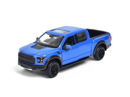 Ford F-150 Raptor Pick-up 2017 1:27 sv. modrá metalíza - MOTORMAX  Ford F 150 Raptor Pick-up 2017 - kovový model auta