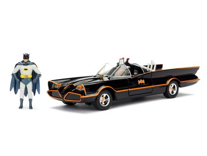 Batmobile 1966 s figurkou Batmana 1:24 - Jada Toys  Batmobile 1966 s kovovou figurkou Batmana 1/24
