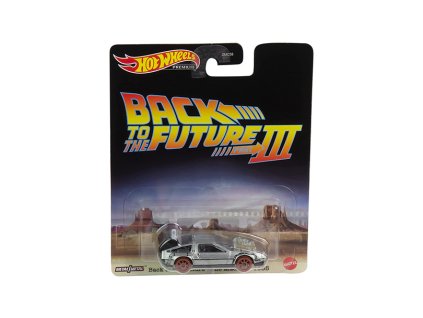 DeLorean Back to the future llI 1955 1:64 - Hot Wheels  De Lorean 1955 Návrat do budoucnosti 3 - model auta 1/64