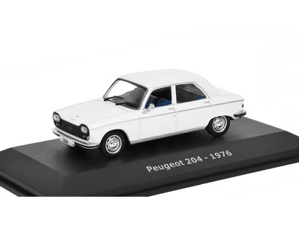 Peugeot 204 1976 1:43 - Hachette časopis s modelem  Peugeot 204 1976 - kovový model auta