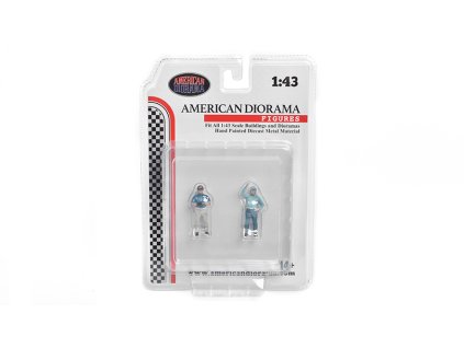 Sada figurek 2 ks 1:43 - Racing Legend 50s bílá modrá - American Diorama  Sada figurek 1/43 - Racing Legend 50s- American Diorama