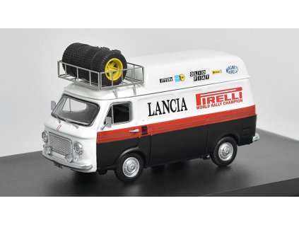 Fiat 238 Van Lancia Rally Assistance 1973 se střešním nosičem 1:43 - Rio Models  Fiat 238 Asistenční dodávka Lancia Rally 1973  - model auta