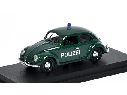 Volkswagen Beetle 1200 Policie 1953 1:43 - Rio Models  VW Beetle Polizei 1200 Polizei 1953 - kovový model auta