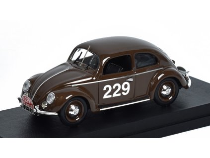 Volkswagen Beetle #229 Rally Monte-Carlo 1952 Nathan/Schellhaas 1:43 Rio Models  VW Maggiolino No.229 Rally Monte Carlo 1952 - kovový model auta