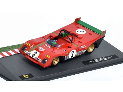 Ferrari 312 P #3 Spa-Francorchamps 1972 1:43 - SpecialC časopis s modelem  Ferrari 312 P No.3 Spa-Francorchamps 1972 1:43 - kovový model auta