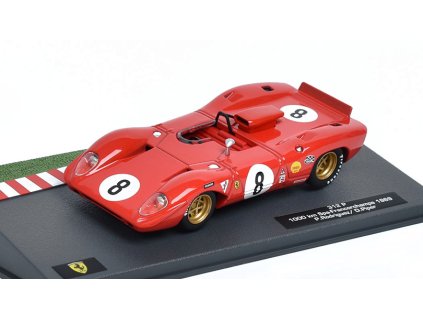 Ferrari 312 P #8 Spa-Francorchamps 1969 1:43 - SpecialC časopis s modelem  Ferrari 312 P No.8 1000km Spa-Francorchamps 1969 1:43 - kovový model auta