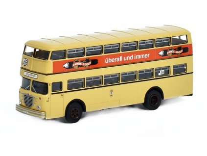 Bussing D2U Handelsgold 1:87 - Brekina  Bussing D 2U BVG Handelsgold - sběratelský model autobusu