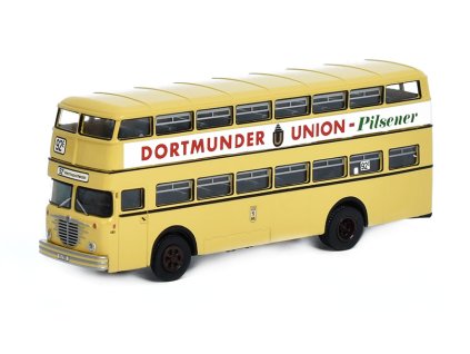 Bussing D2U Dortmunder Union Pilsener 1:87 - Brekina  Bussing D 2U BVG Dortmunder Union Pilsener - sběratelský model autobusu