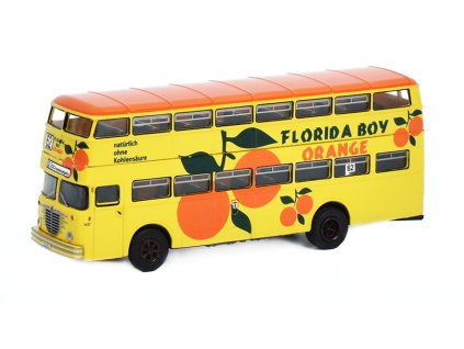 Bussing D2U Florida Boy Orange 1:87 - Brekina  Bussing D 2U BVG Florida Boy Orange - sběratelský model autobusu