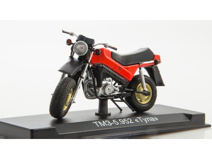 TULA TMZ-5.952 1:24 - MODIMIO Collections Naše Motocykly časopis s modelem #17  TMZ 5.952 Tula motorka - model motorky