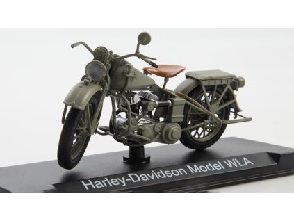Harley-Davidson WLA 1:24 - MODIMIO Naše Motocykly časopis s modelem #25  Harley Davidson WLA motorka - model motorky