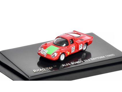 Alfa Romeo 33.2 Daytona #16 1968 Giunti / Galli 1:87 - Ricko  Alfa Romeo 33.2 Daytona N 16 1968 Giunti, Galli - kovový model auta