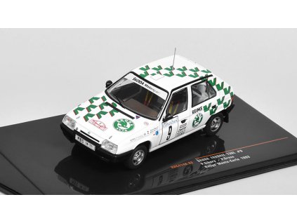 Škoda Favorit 136L #9 Rallye Monte-Carlo 1993 Sibera / Gross 1:43 - IXO Models  Škoda Favorit 136 L No.9 Rallye Monte Carlo 1993 Sibera / Gross - kovový model auta