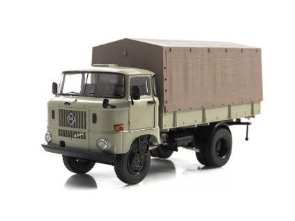 IFA W50L s plachtou šedá 1:43 - SSM  IFA W50L- kovový model