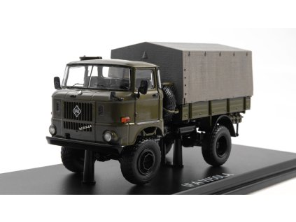 IFA W50L 4x4 s plachtou 1:43 - SSM  IFA W 50 L 4x4 s plachtou - kovový model auta