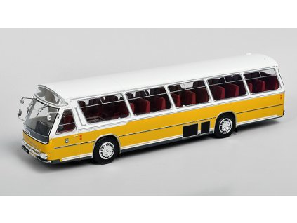 Pegaso 5023CL Autobus 1973 1:43 - časopis s modelem  Pegaso 5023 CL 1973 autobus Madrid Aeropuerto - kovový model autobusu