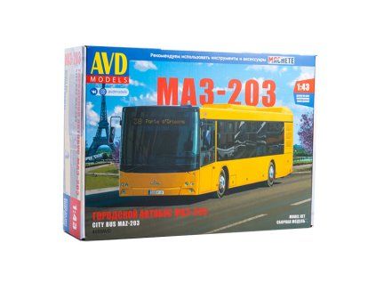 MAZ-203 autobus 1:43 - AVD  MAZ 203 - stavebnice KIT